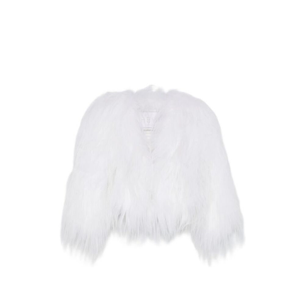 Heva White Jackets - Faux Fur & Shearling Jackets Women